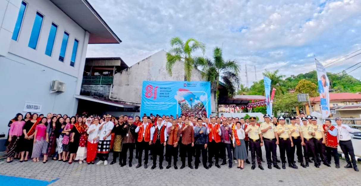 Khidmat dan Penuh Semangat, BRI BO Gunungsitoli Gelar Upacara Peringatan HUT Kemerdekaan RI ke-81